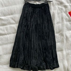 Yves Saint Laurent vintage pleated velvet skirt